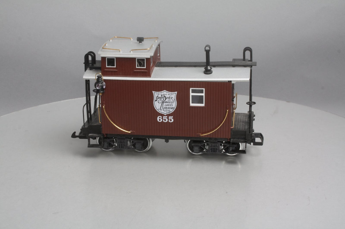 LGB 46655 G Scale Sandy River & Rangeley Lakes Railroad Caboose (Metal Wheels) LN/Box