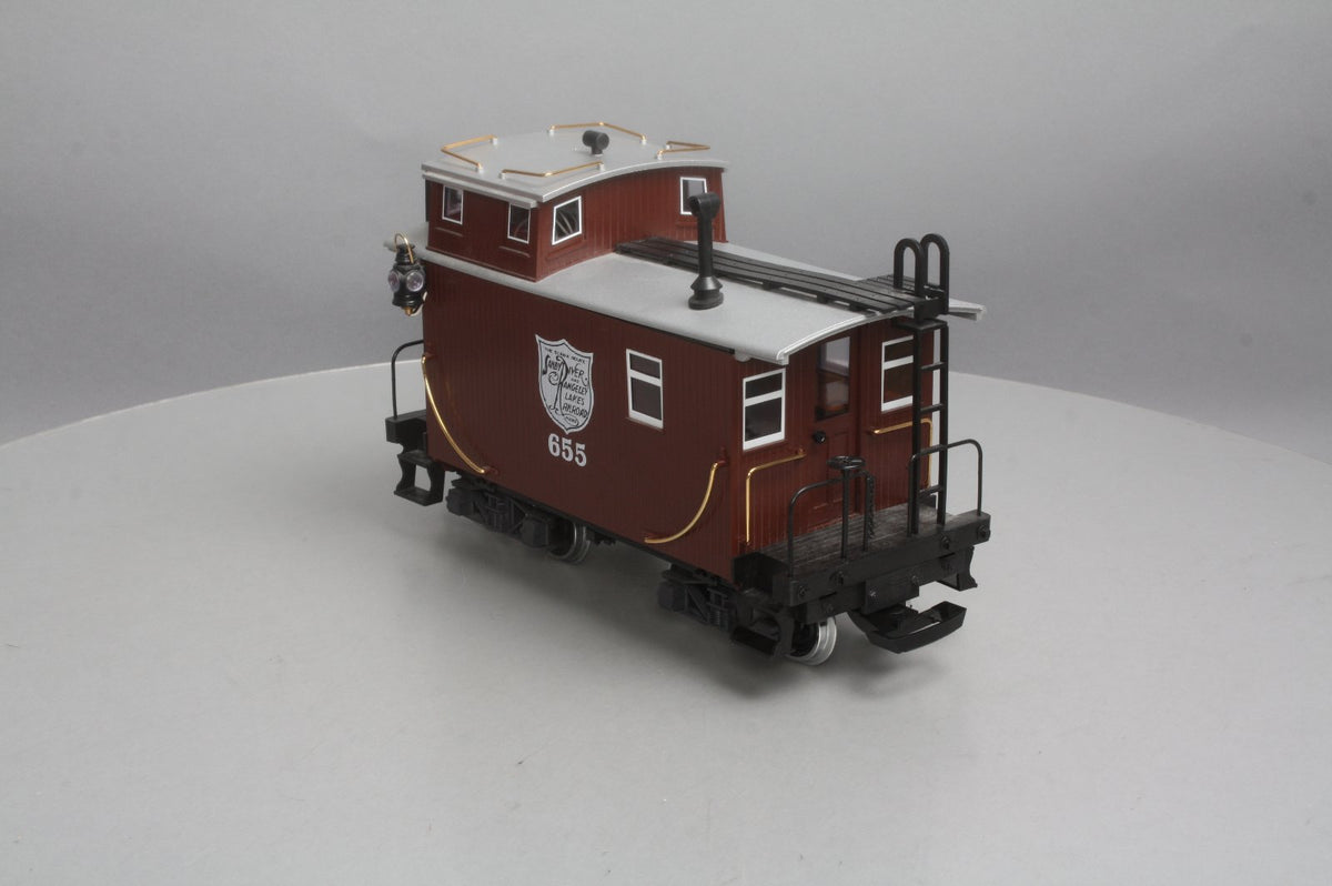LGB 46655 G Scale Sandy River & Rangeley Lakes Railroad Caboose (Metal Wheels) LN/Box