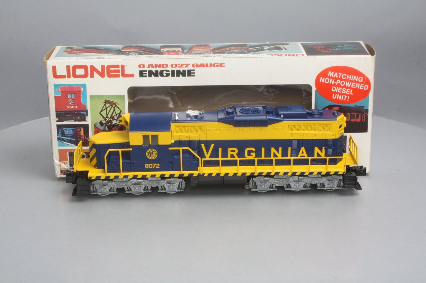 Lionel 6-8072 O Virginian SD18 Non-Powered Dummy Diesel Locomotive EX/Box