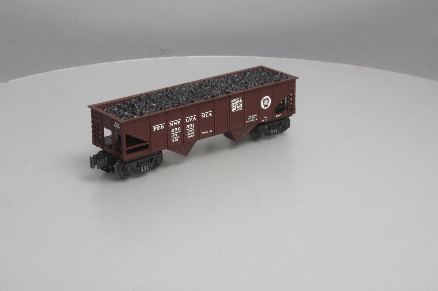K-Line K622-1891 O Gauge Pennsylvania Railroad Hopper w/ Coal Load