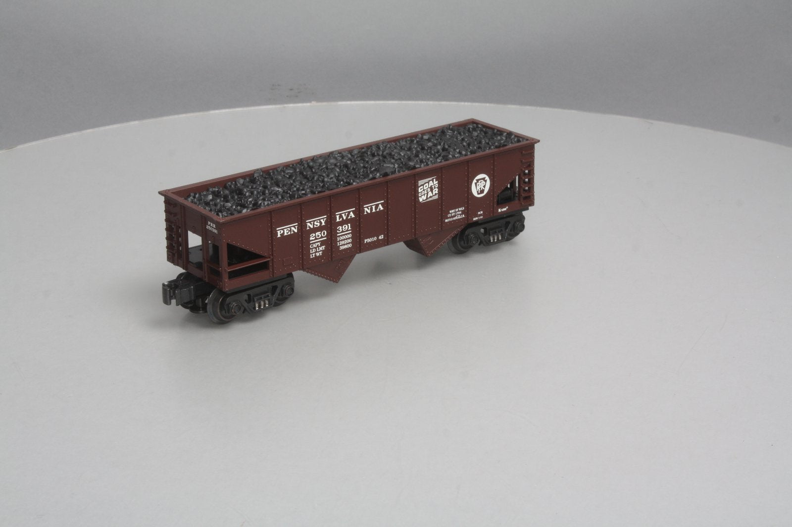 K-Line K622-1891 O Gauge Pennsylvania Railroad Hopper w/ Coal Load