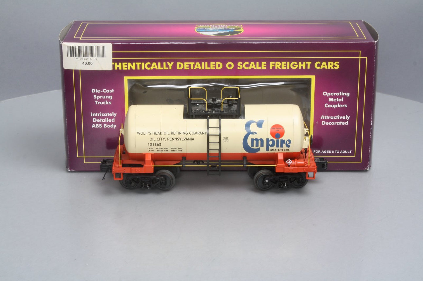 MTH 20-96131 O Empire Oil 8000 Gallon Tank Car #101865 EX/Box