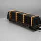 Aristo-Craft 46409 G Scale Chessie System Flat Car w/Pipe Load - Plastic Wheels LN/Box