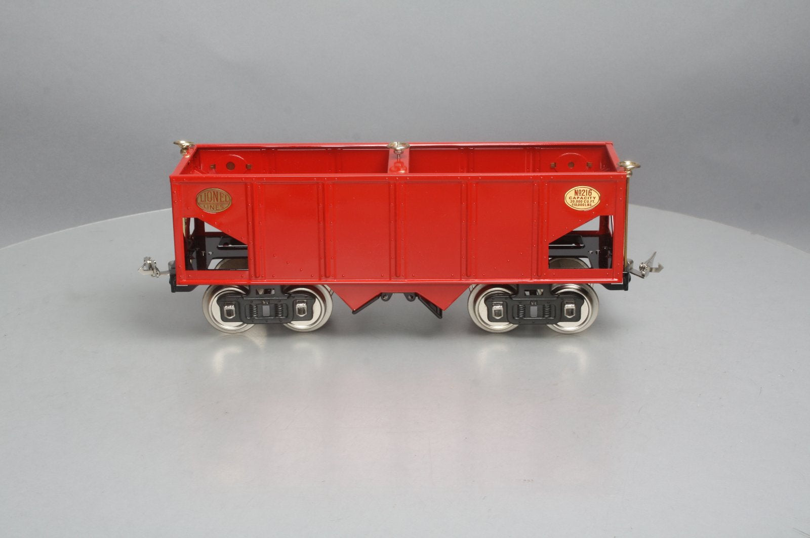 MTH 216 Standard Gauge 2-Bay Hopper Car- Red EX