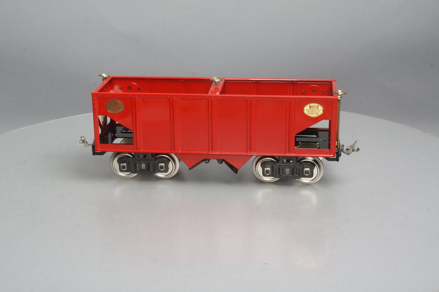 MTH 216 Standard Gauge 2-Bay Hopper Car- Red EX