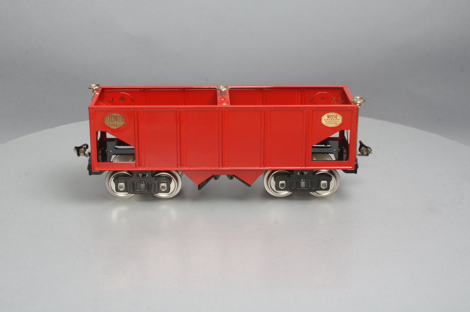 MTH 216 Standard Gauge 2-Bay Hopper Car- Red EX