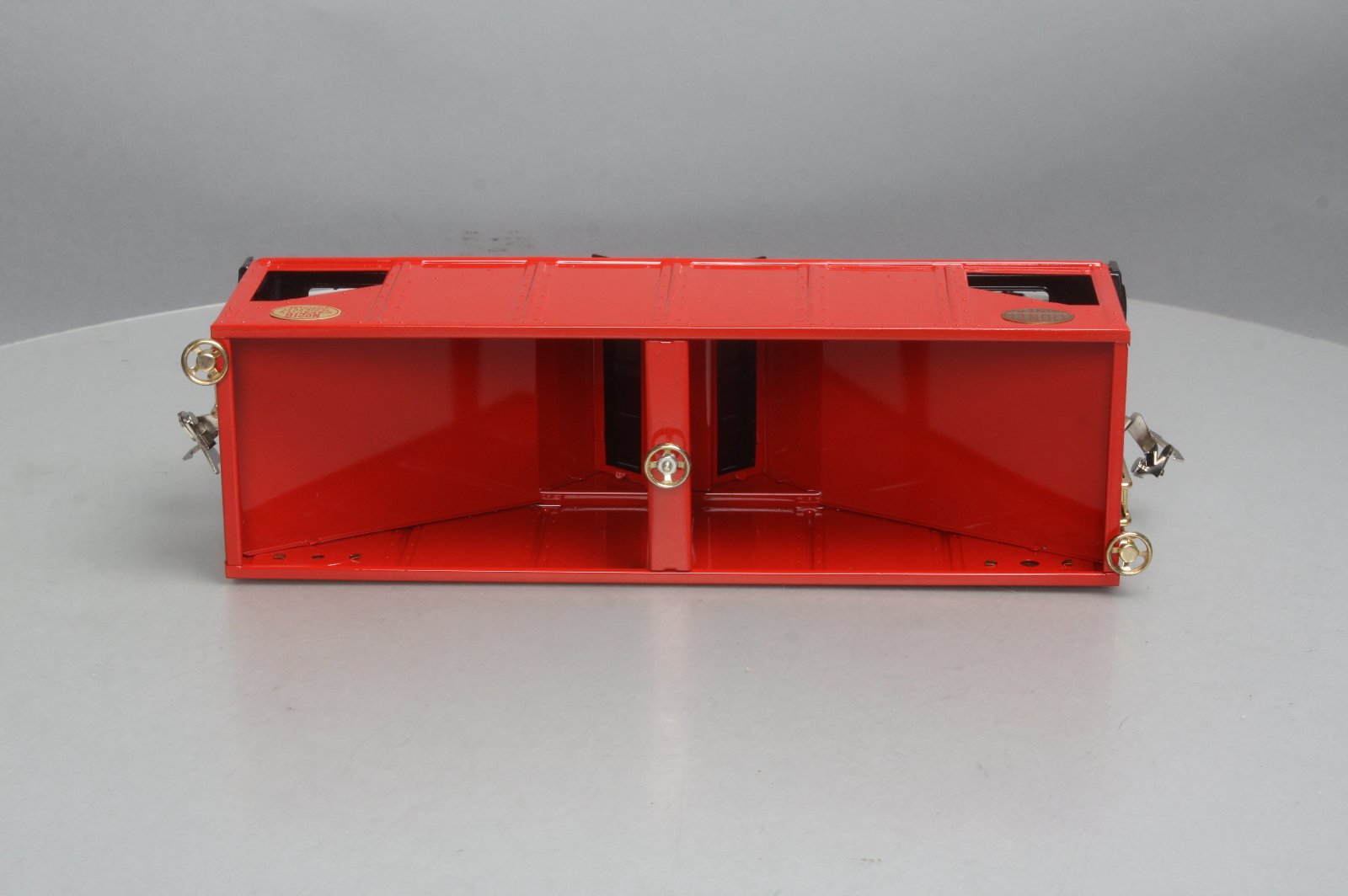 MTH 216 Standard Gauge 2-Bay Hopper Car- Red EX