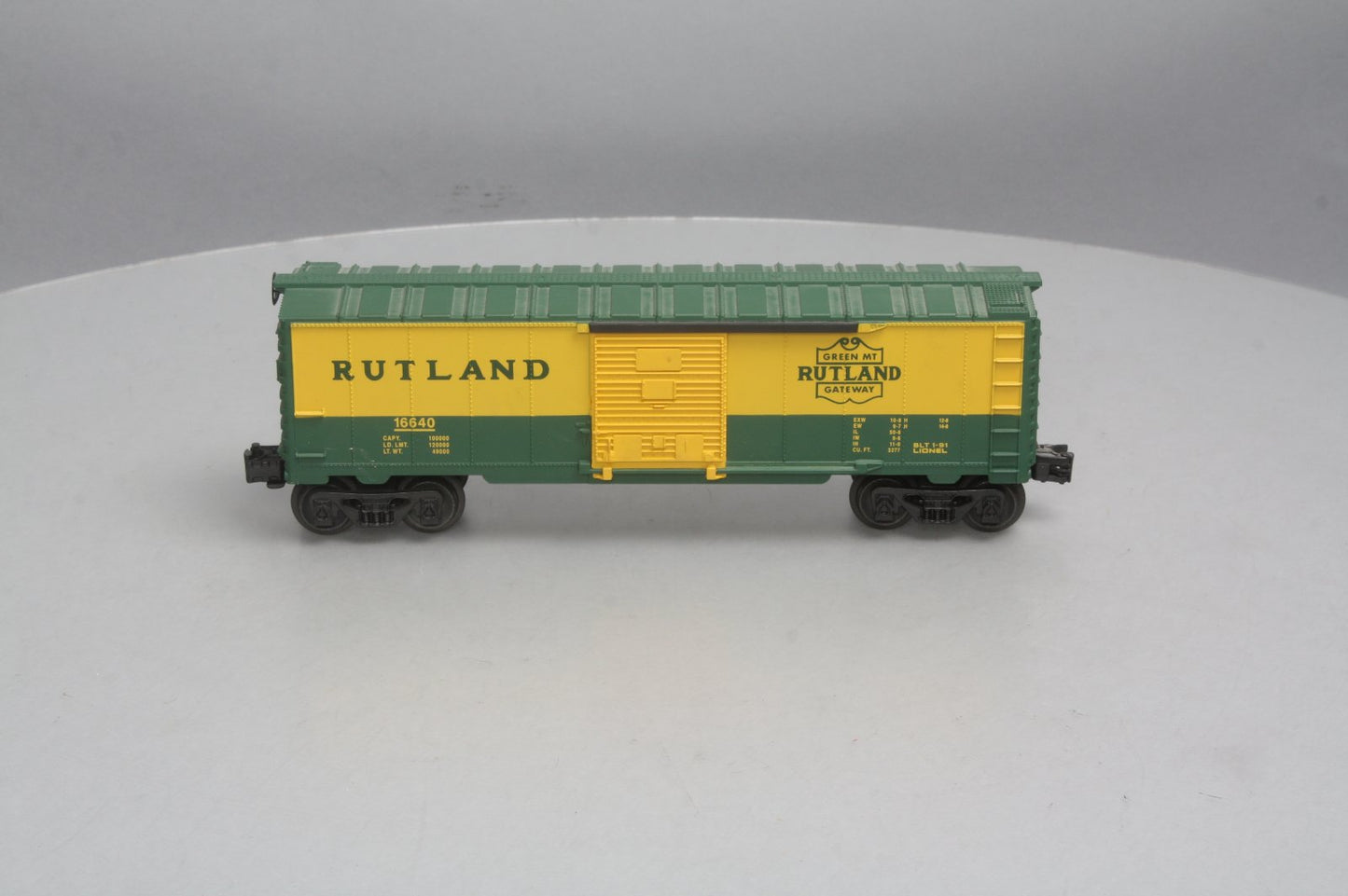 Lionel 6-16640 Rutland Boxcar w/Diesel RailSounds (No Controller) LN/Box