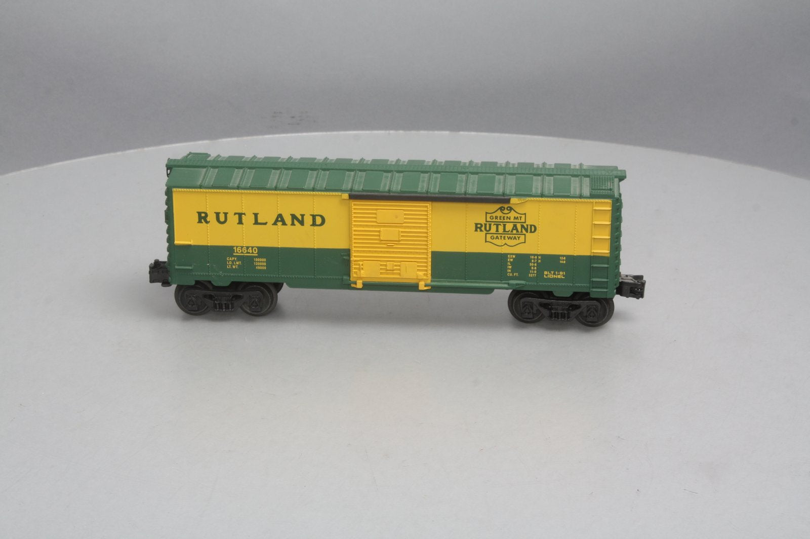Lionel 6-16640 Rutland Boxcar w/Diesel RailSounds (No Controller) LN/Box