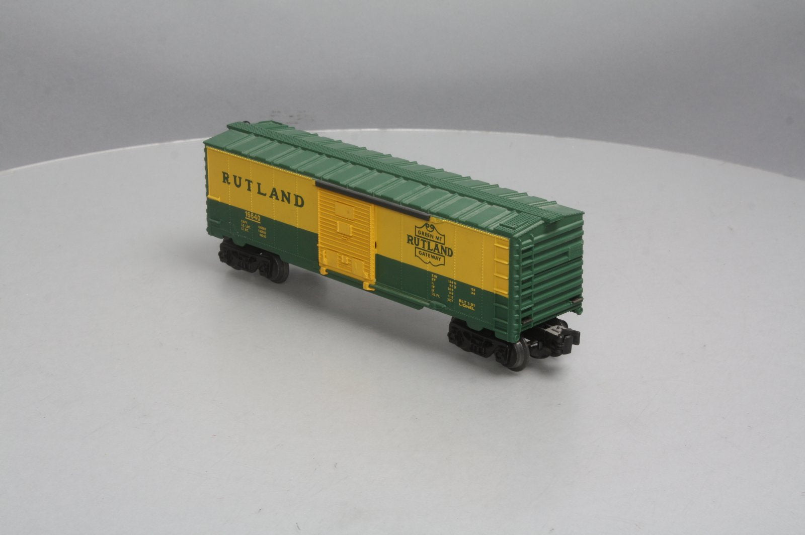 Lionel 6-16640 Rutland Boxcar w/Diesel RailSounds (No Controller) LN/Box