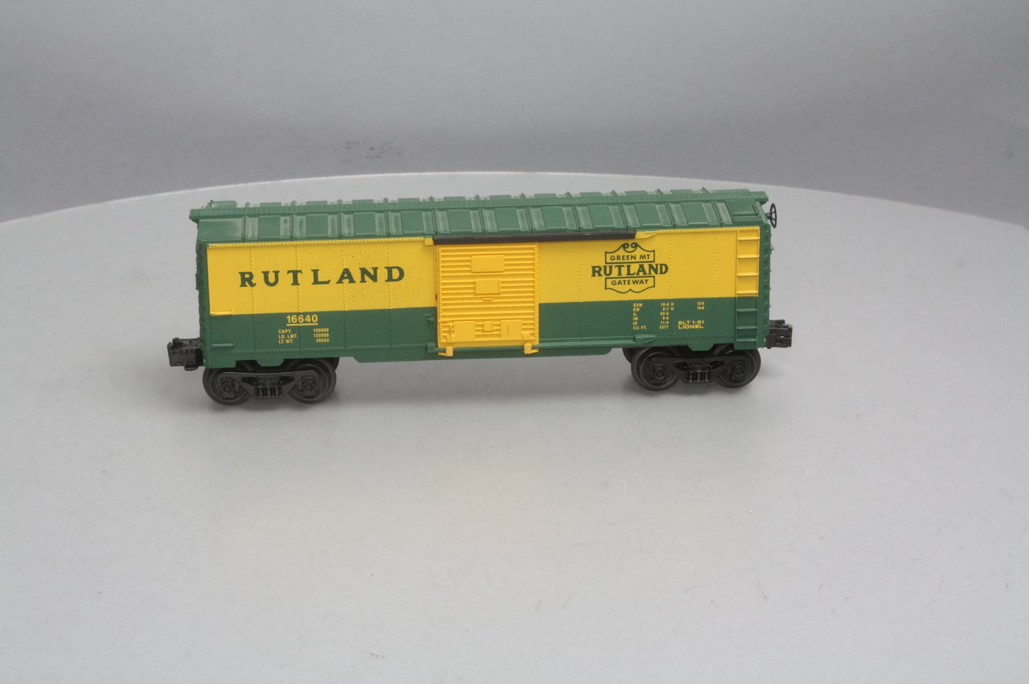Lionel 6-16640 Rutland Boxcar w/Diesel RailSounds (No Controller) LN/Box