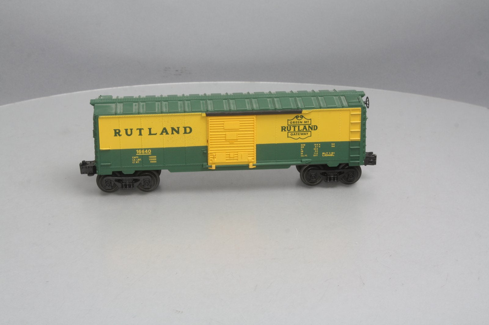 Lionel 6-16640 Rutland Boxcar w/Diesel RailSounds (No Controller) LN/Box
