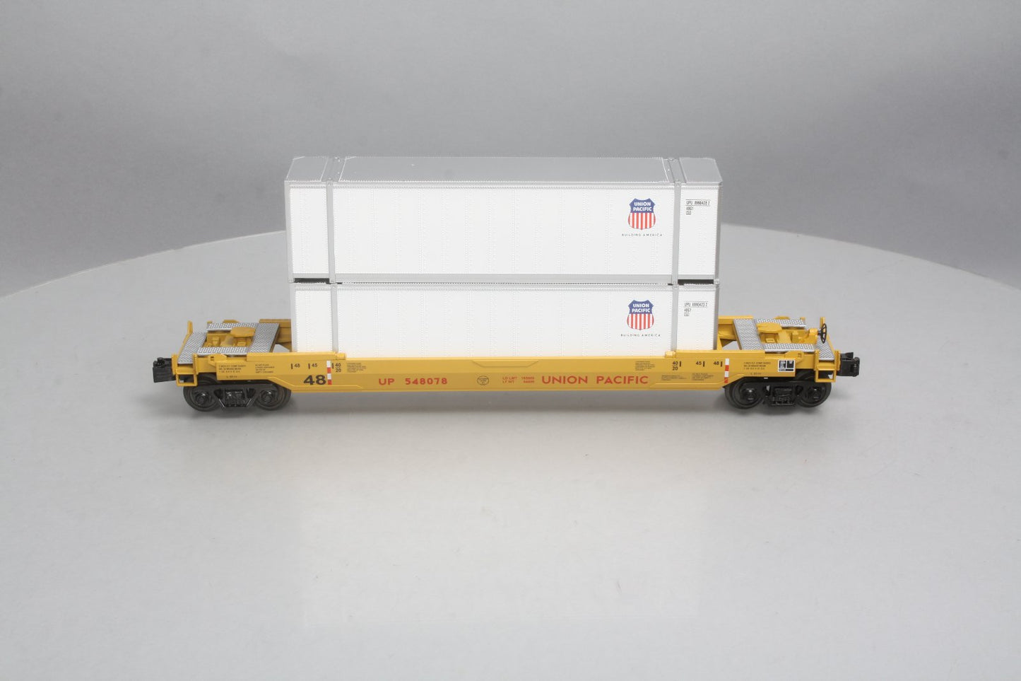 MTH 30-76468 O Gauge Union Pacific Husky Stack Car
