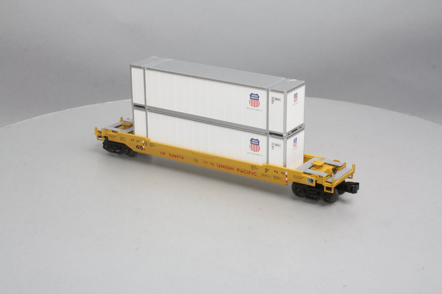 MTH 30-76468 O Gauge Union Pacific Husky Stack Car