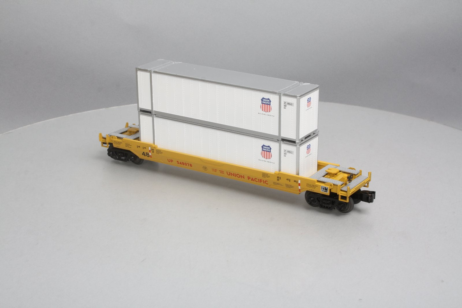 MTH 30-76468 O Gauge Union Pacific Husky Stack Car
