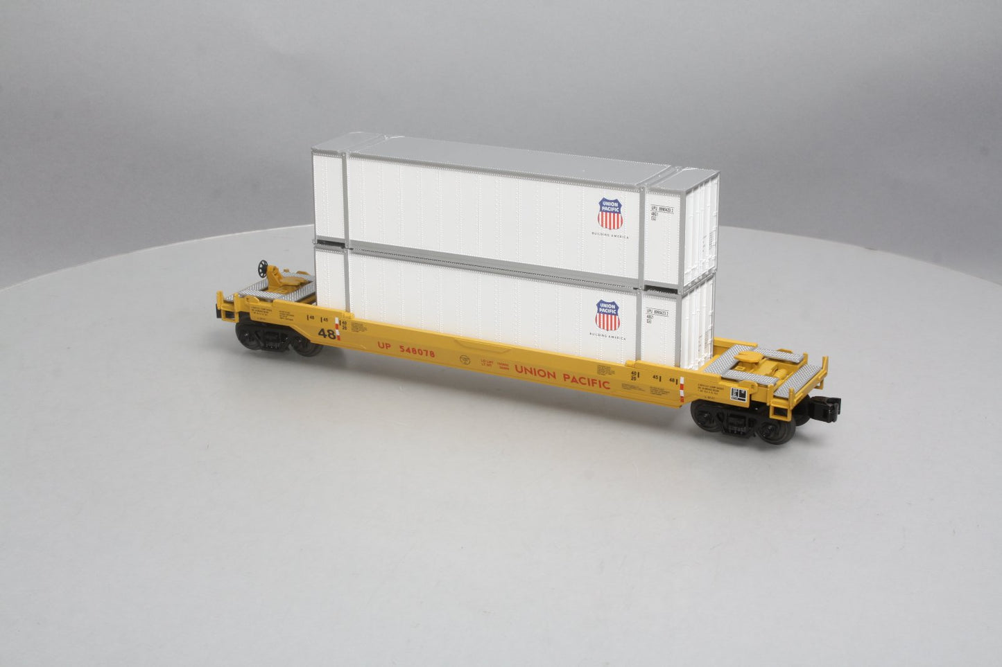 MTH 30-76468 O Gauge Union Pacific Husky Stack Car