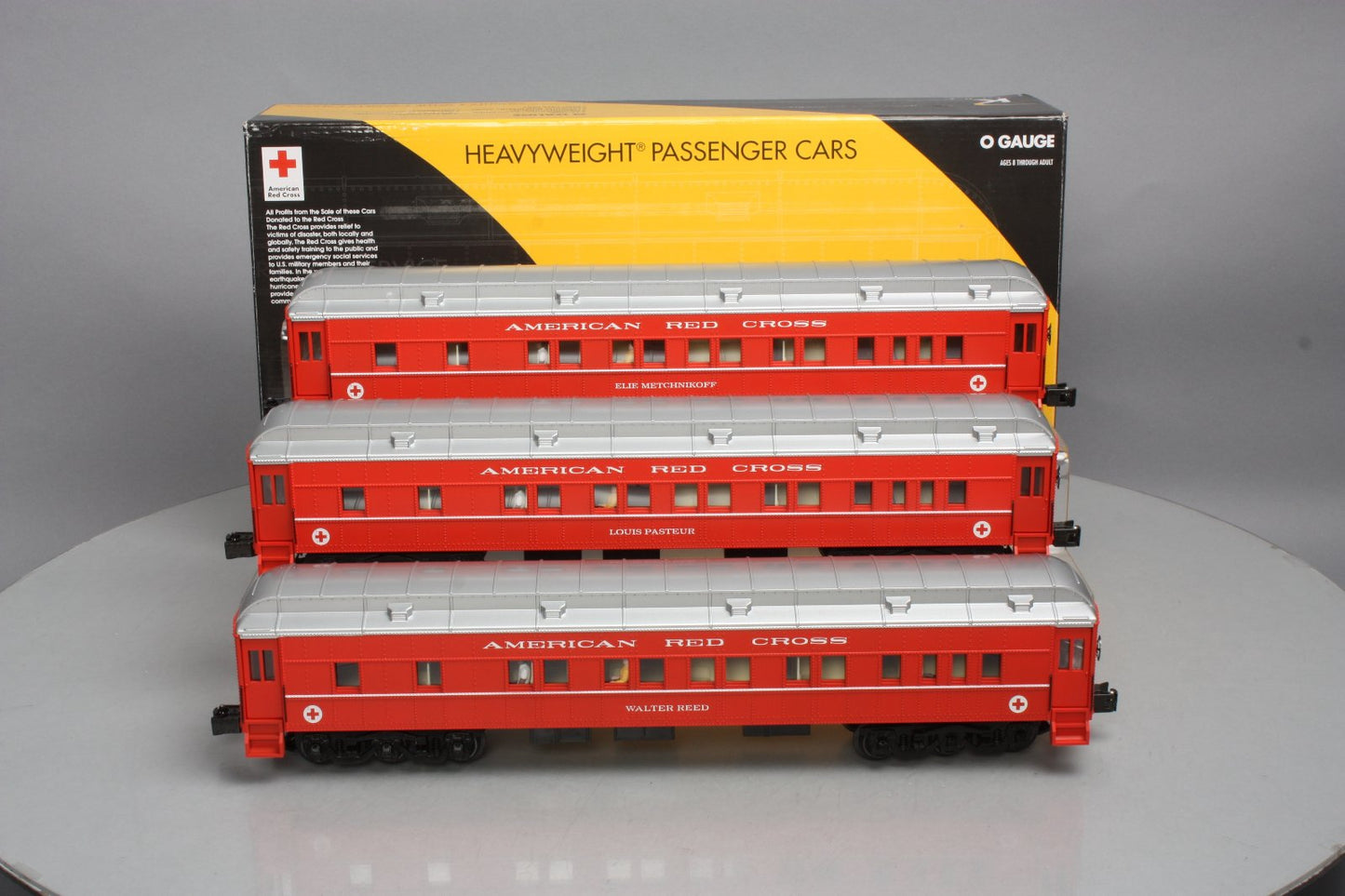 K-Line K-4899A O American Red Cross 15" Heavyweight Passenger Set EX/Box