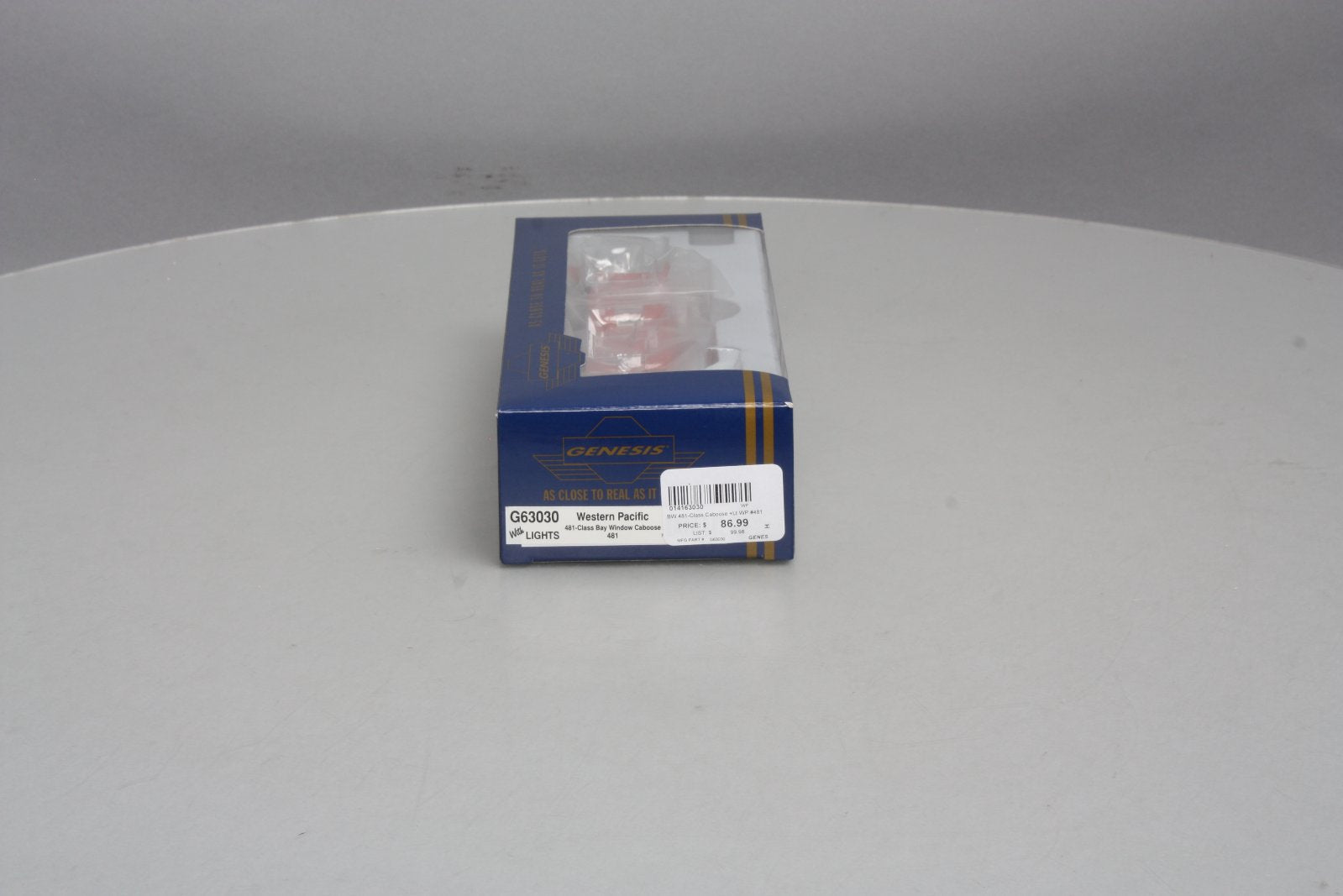 Athearn G63030 HO Genesis Western Pacific Bay Window Caboose W/Light # 481