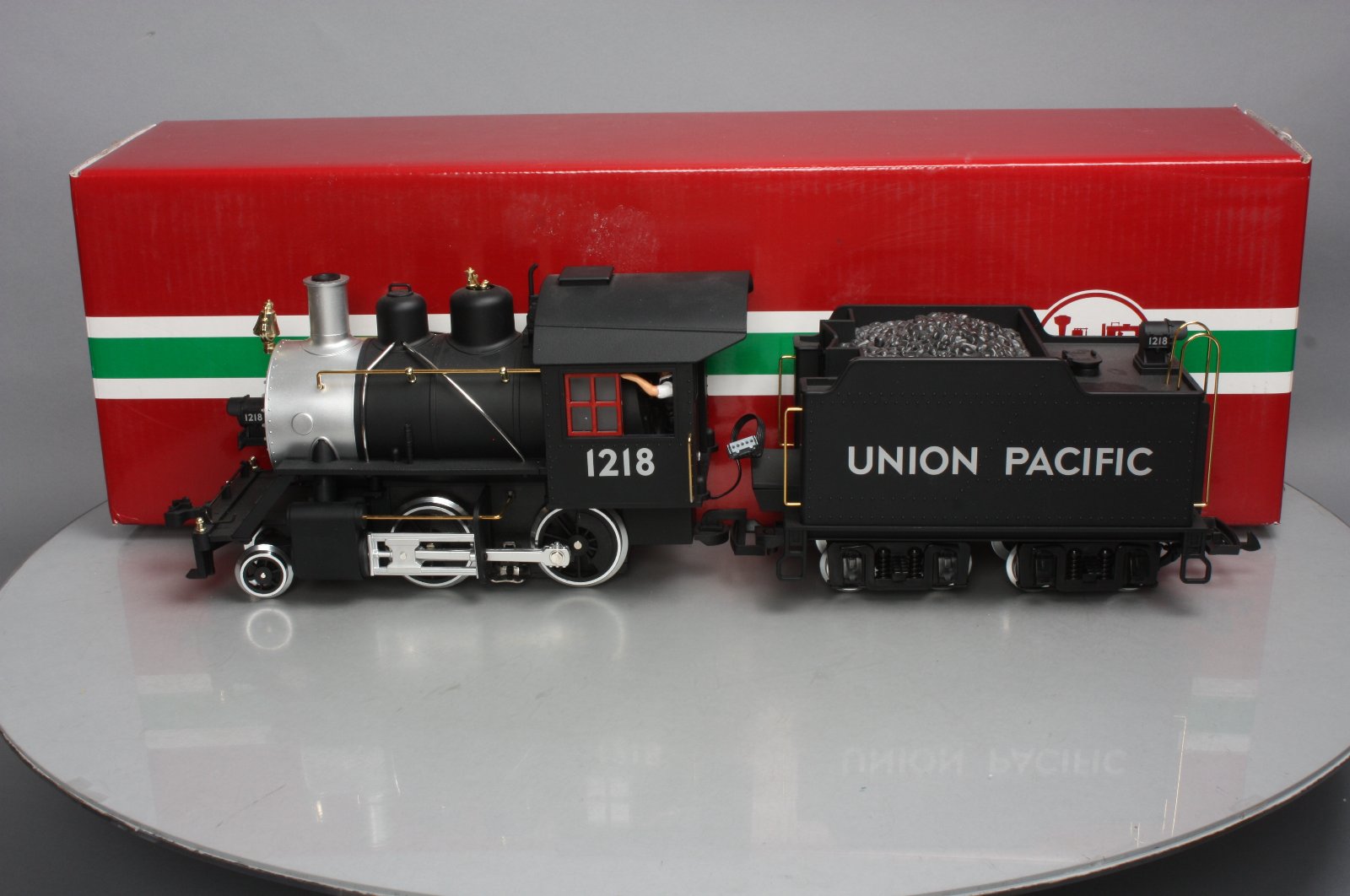 LGB 20232 G Union Pacific 2-4-0 Steam Locomotive & Tender W/Sound #1218 LN/Box