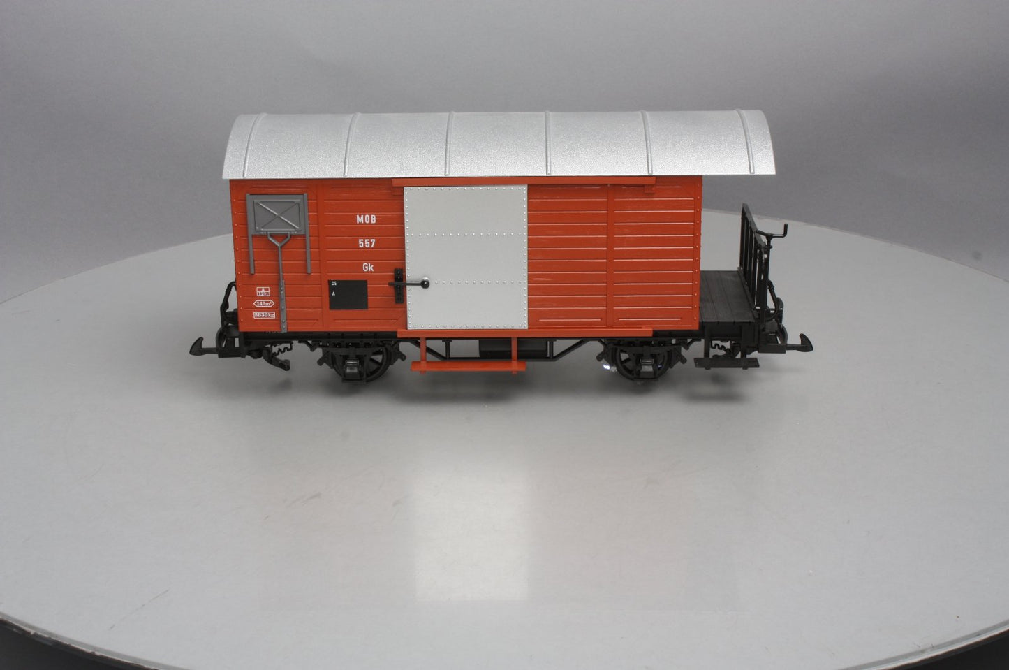LGB 4027 G Scale Montreux Oberland Bernois (MOB) Steel Door Boxcar #557 NIB