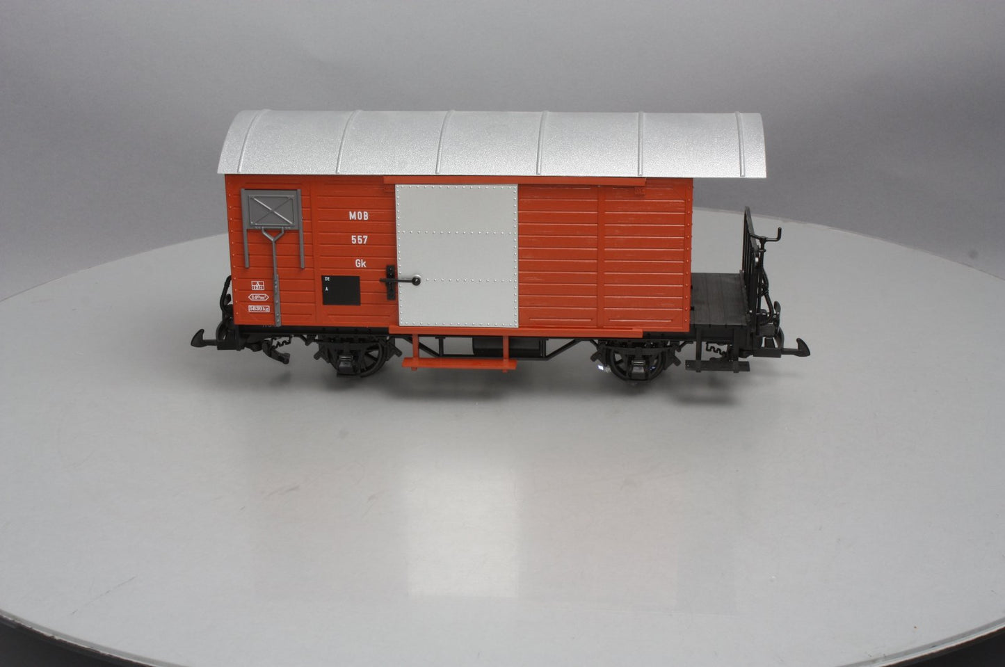LGB 4027 G Scale Montreux Oberland Bernois (MOB) Steel Door Boxcar #557 NIB