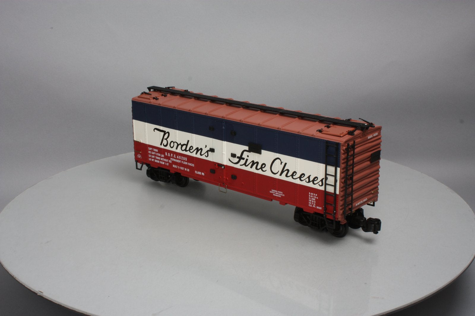 Aristo-Craft 46209 Borden's Fine Cheeses Reefer Car Blue Strip EX/Box