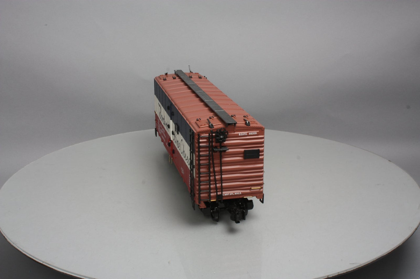 Aristo-Craft 46209 Borden's Fine Cheeses Reefer Car Blue Strip EX/Box