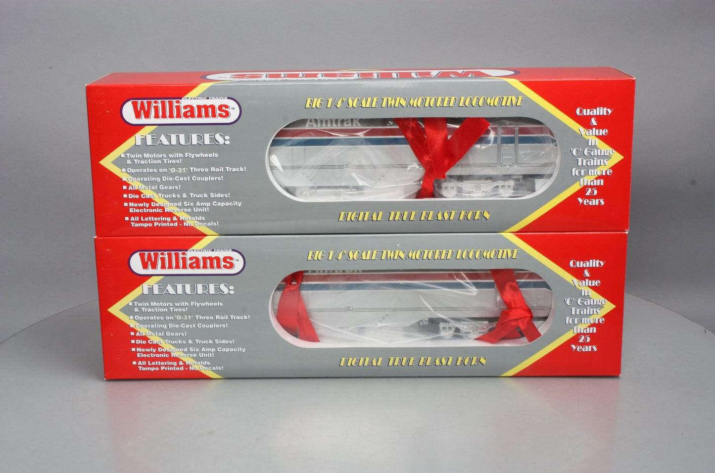 Williams GEN-100 O Gauge Amtrak Genesis Powered/Dummy AA Locomotive Set: 15 &17 MT/Box