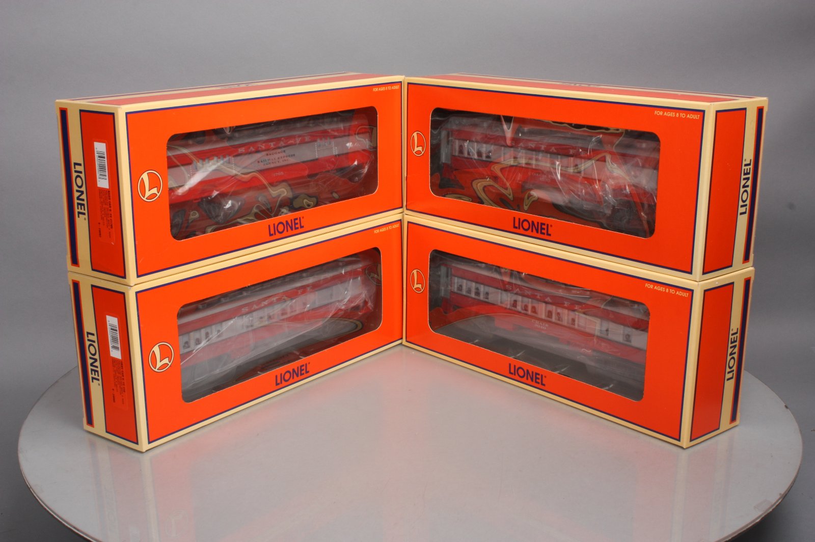 Lionel 6-29081 O AT&SF Baby Madison 4-Pack NIB