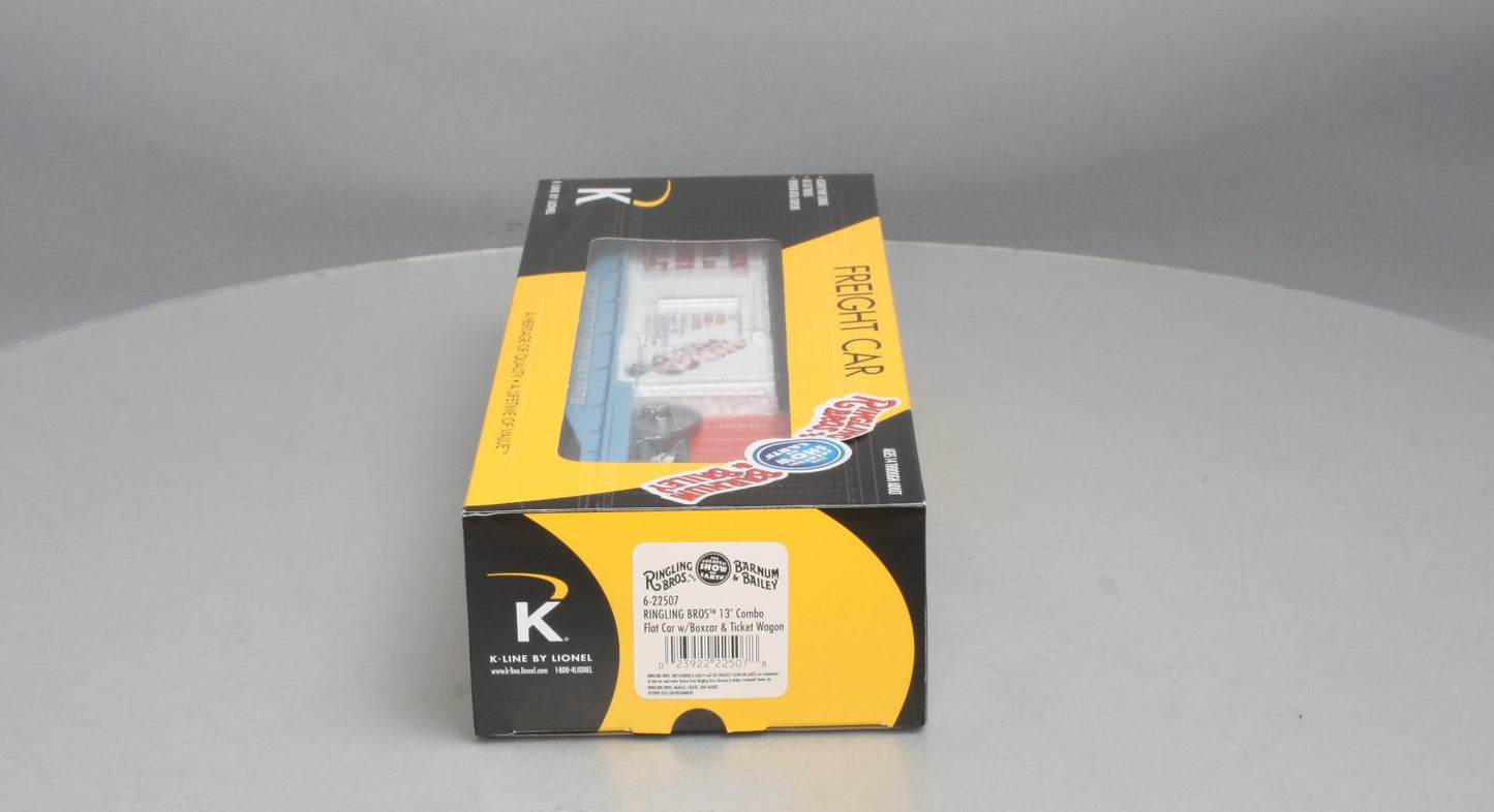 K-Line 6-22507 O Circus Transport Railroad Flat Car with Trailer NIB