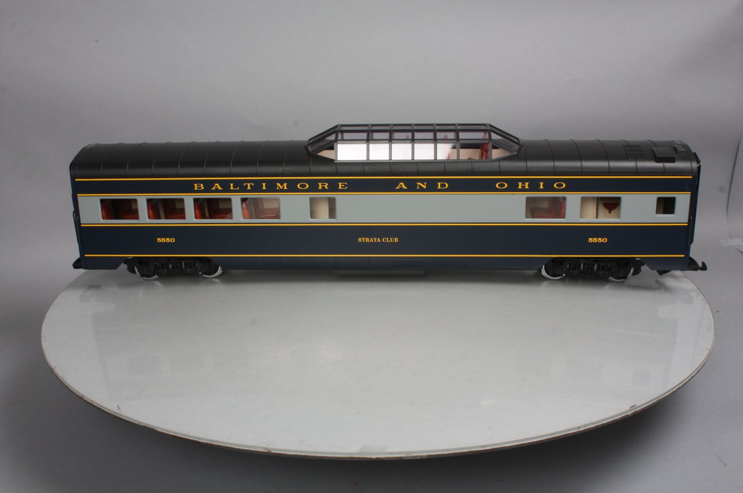 LGB 35580 G Scale Baltimore & Ohio Observation Car- Metal Wheels LN/Box