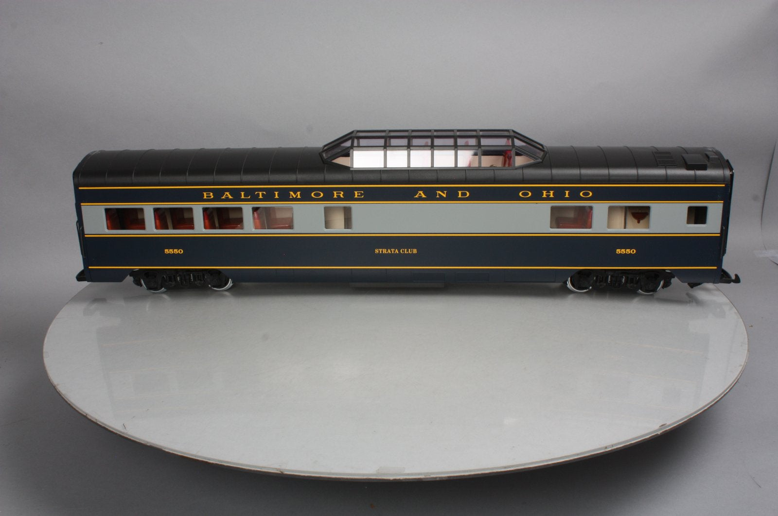LGB 35580 G Scale Baltimore & Ohio Observation Car- Metal Wheels LN/Box