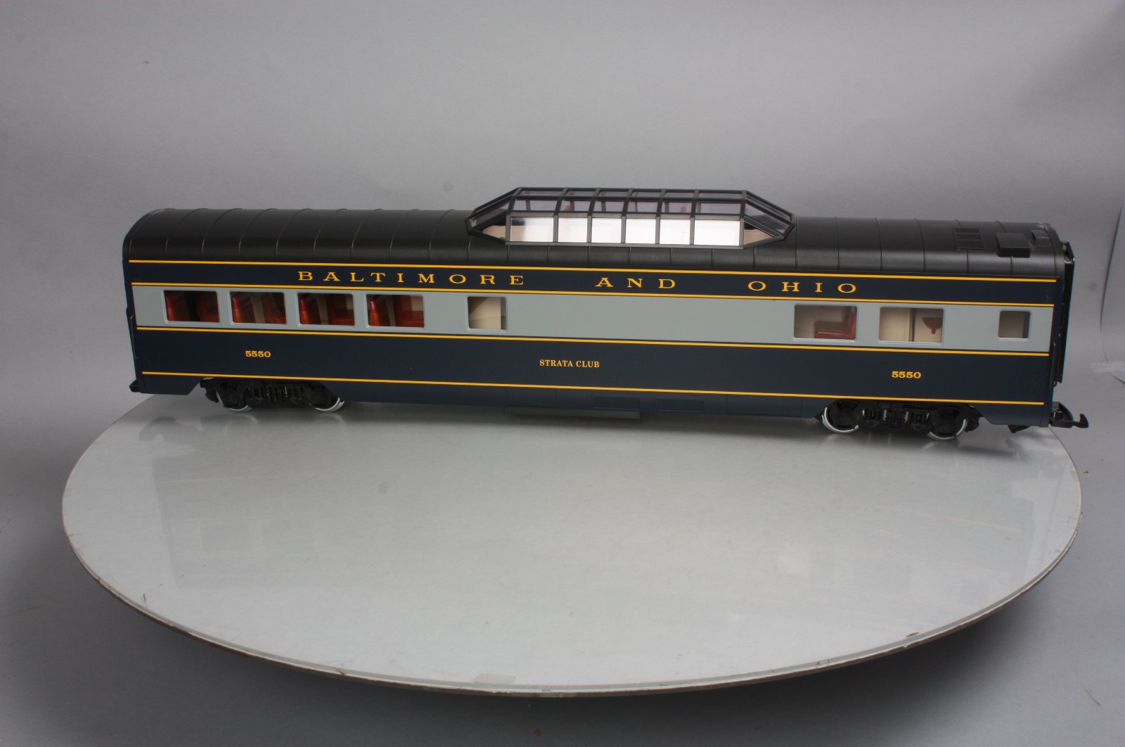 LGB 35580 G Scale Baltimore & Ohio Observation Car- Metal Wheels LN/Box