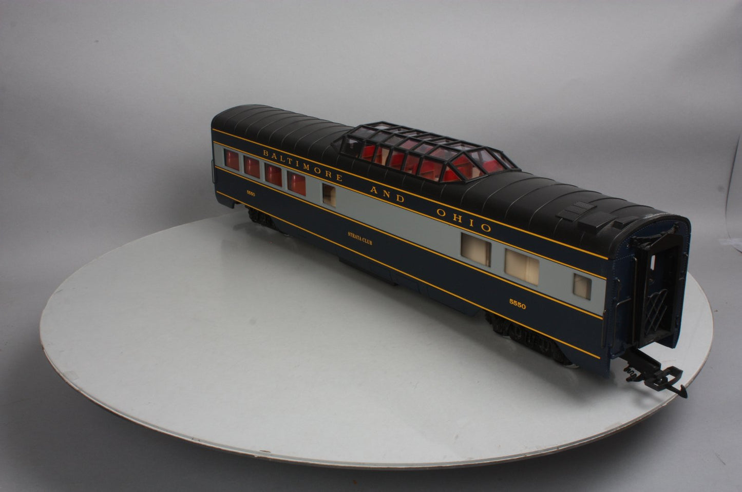 LGB 35580 G Scale Baltimore & Ohio Observation Car- Metal Wheels LN/Box