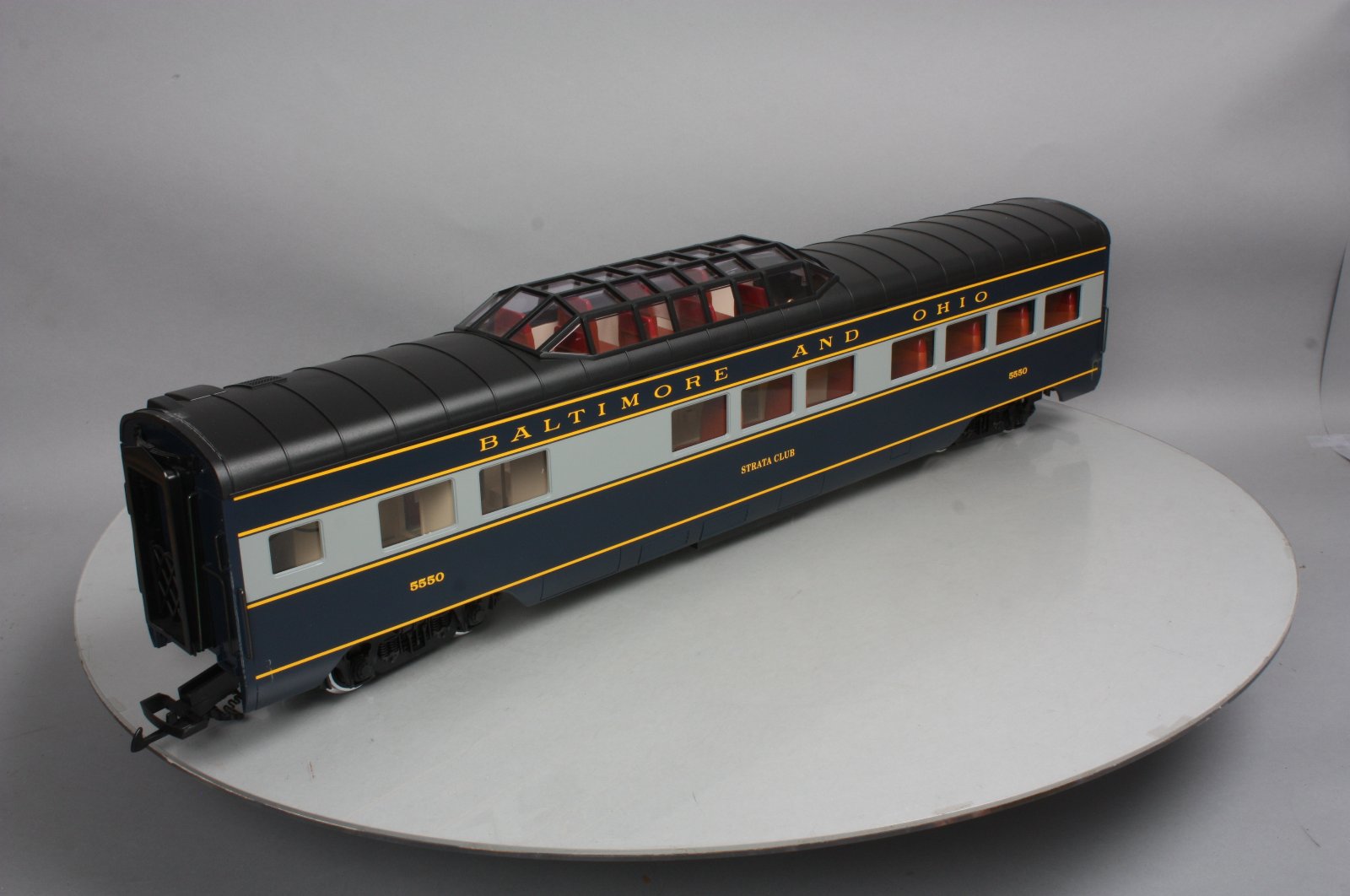 LGB 35580 G Scale Baltimore & Ohio Observation Car- Metal Wheels LN/Box