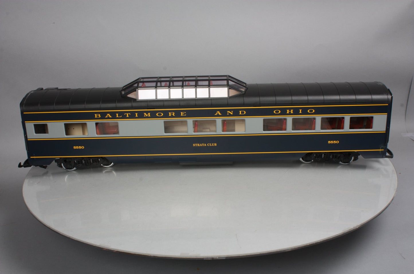 LGB 35580 G Scale Baltimore & Ohio Observation Car- Metal Wheels LN/Box