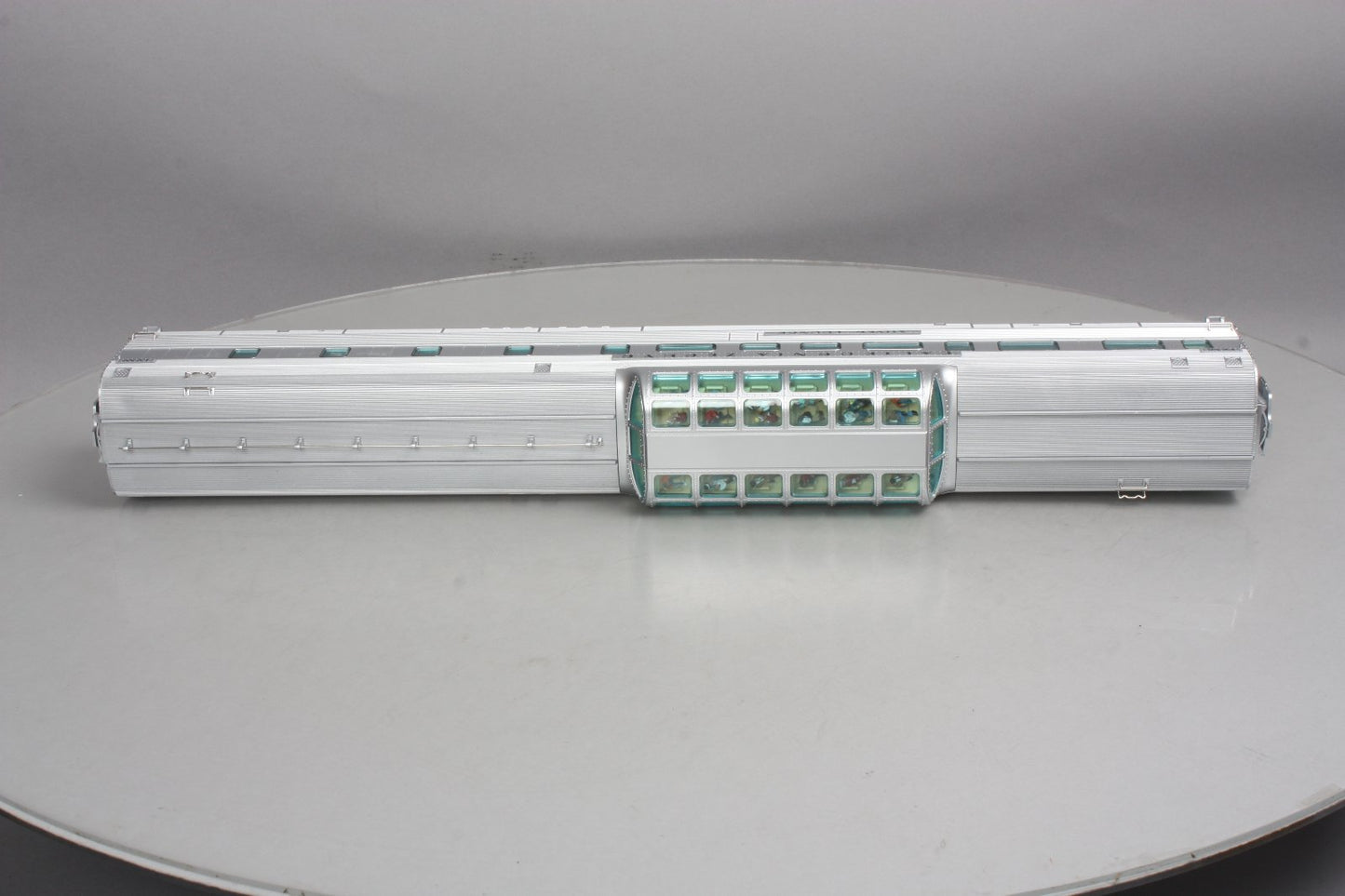 Atlas 3009006-1 Cali Zephyr CB&Q "Silver Lounge" Dorm-Buffet Dome Car (2-Rail) EX/Box