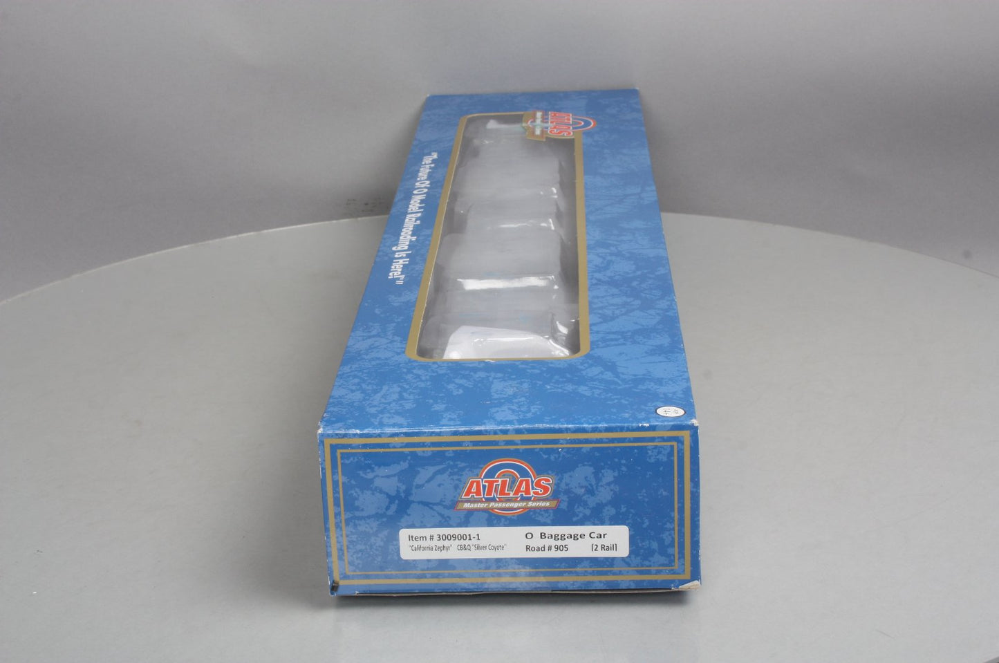 Atlas 3009001-1 O CB&Q California Zephyr "Silver Coyote" Baggage Car (2-Rail)