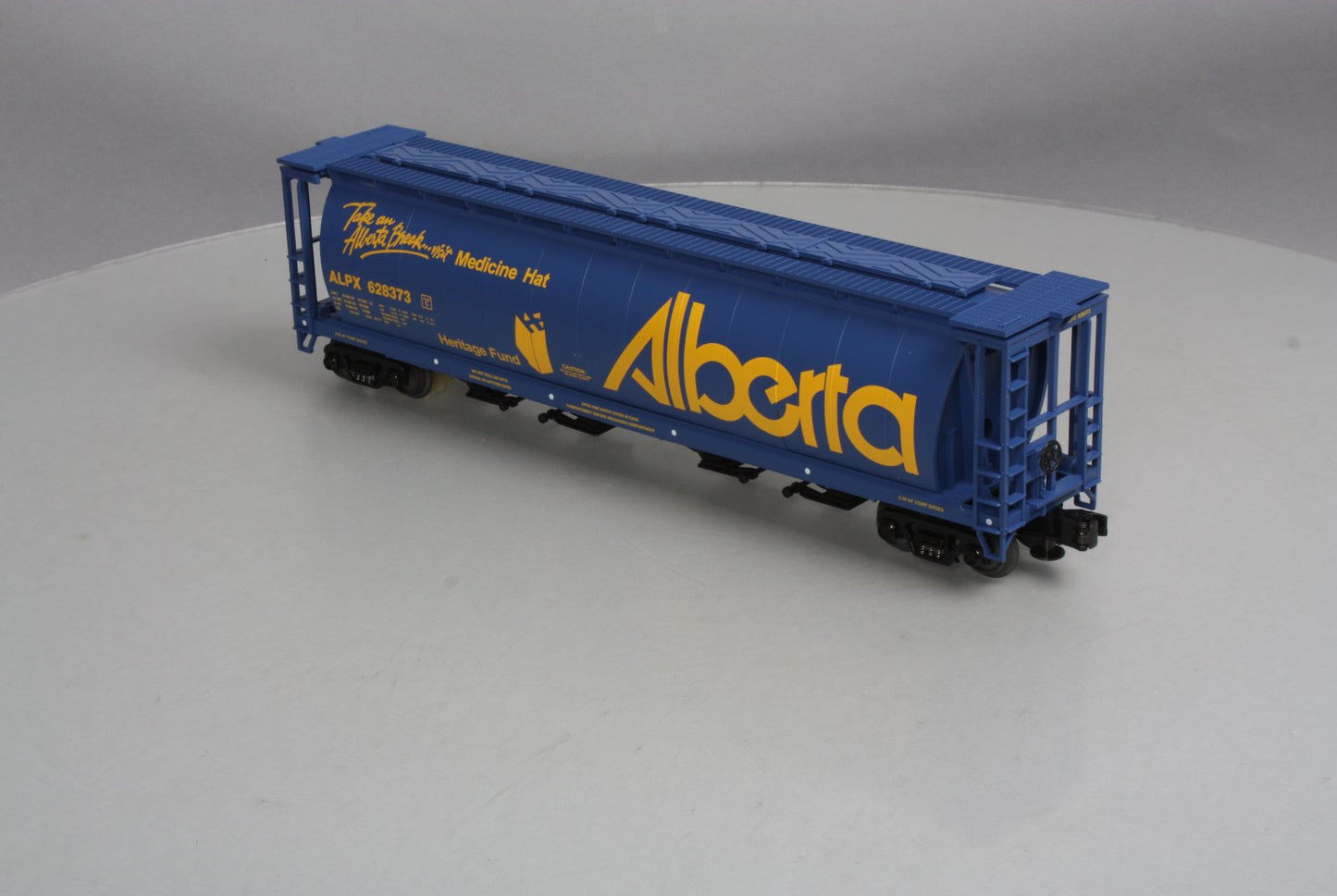 MTH 20-97444 O Alberta "Visit Medicine Hat" 4-Bay Hopper #628373 - 3 Rail LN/Box
