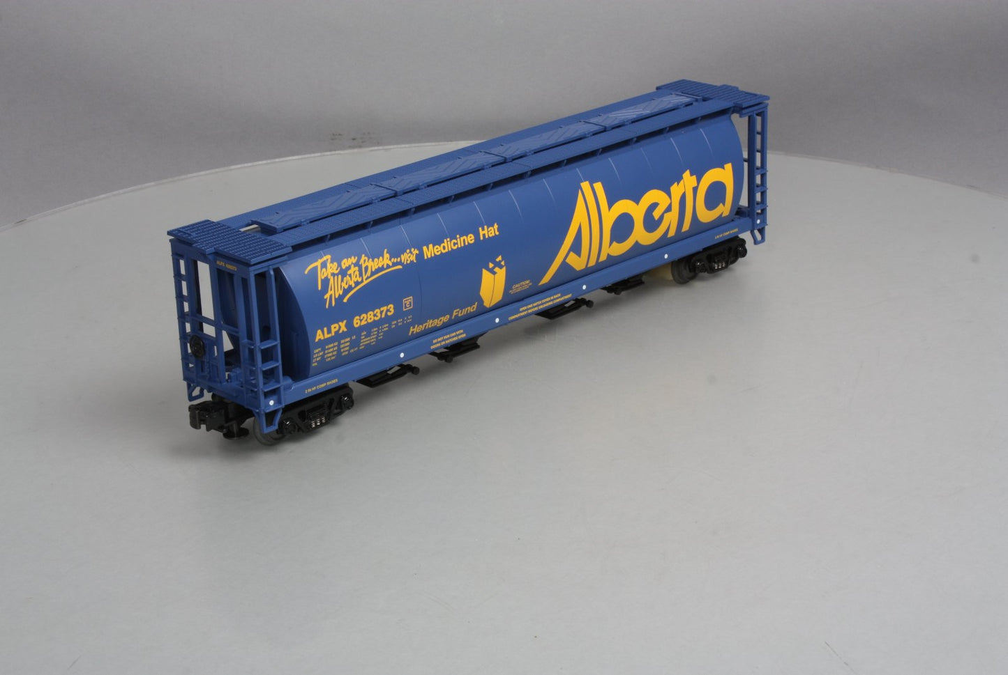 MTH 20-97444 O Alberta "Visit Medicine Hat" 4-Bay Hopper #628373 - 3 Rail LN/Box