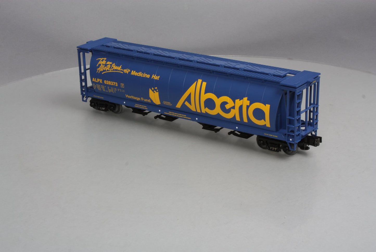 MTH 20-97444 O Alberta "Visit Medicine Hat" 4-Bay Hopper #628373 - 3 Rail LN/Box