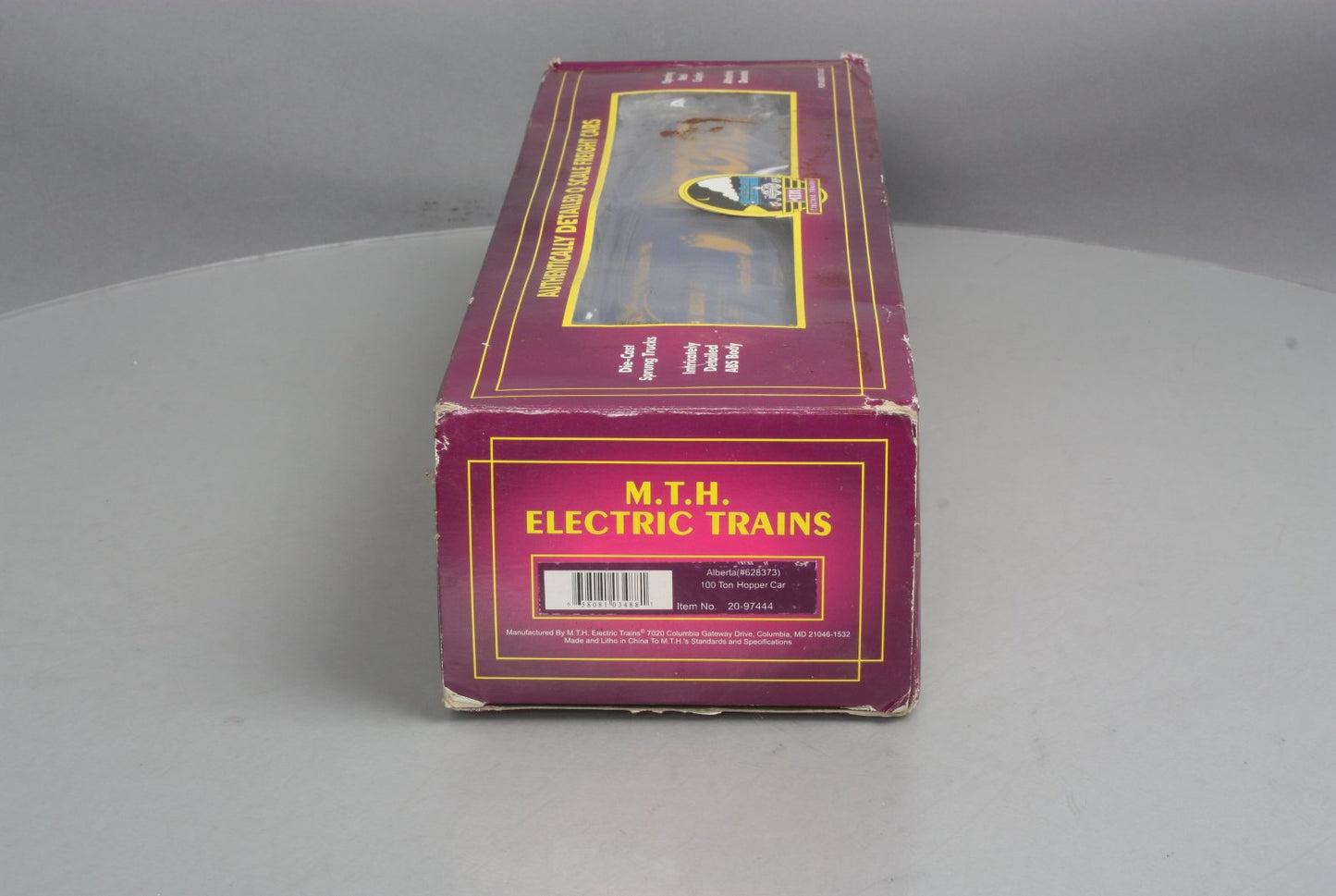 MTH 20-97444 O Alberta "Visit Medicine Hat" 4-Bay Hopper #628373 - 3 Rail LN/Box