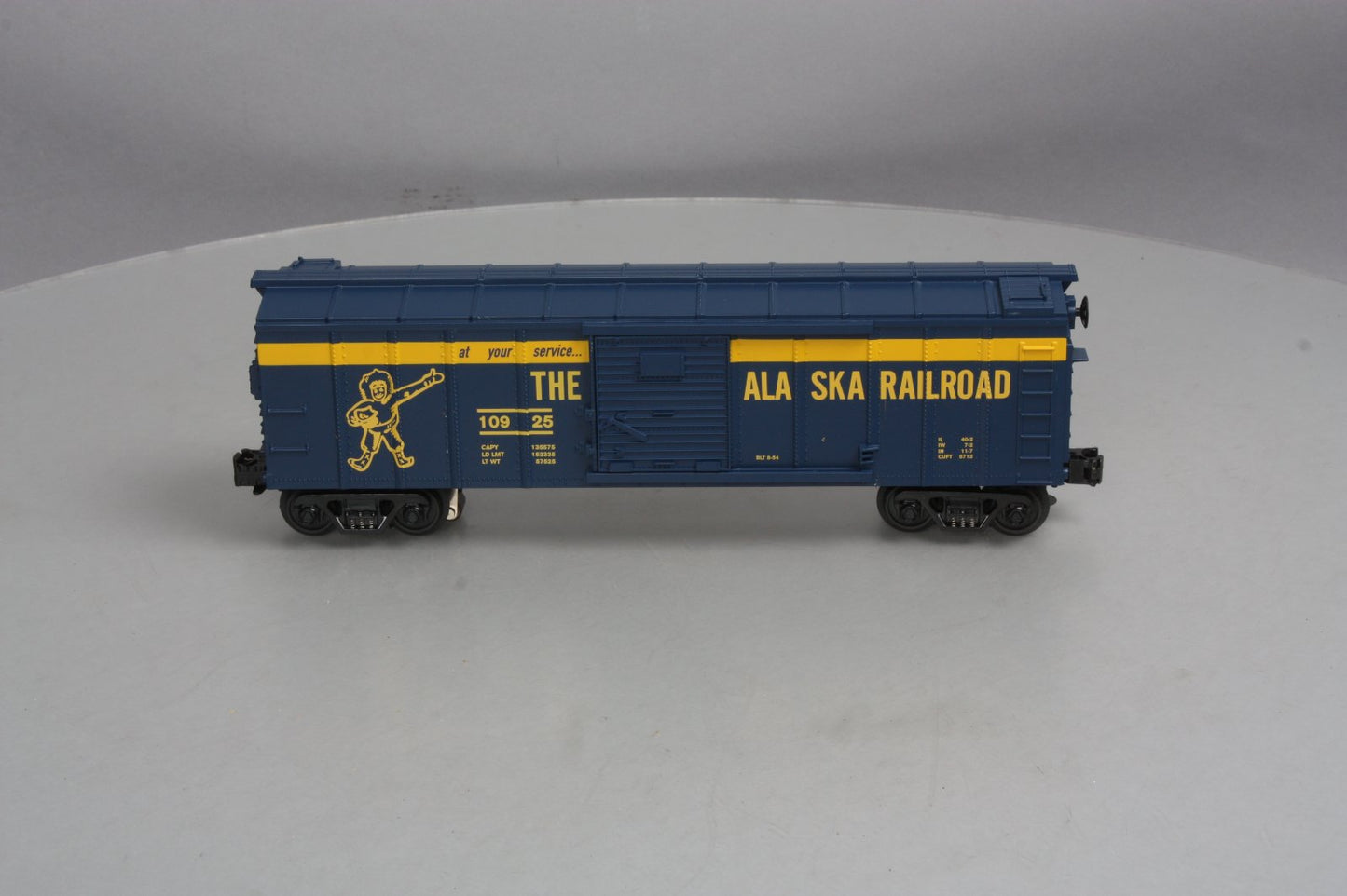 MTH 30-79125 O Gauge Alaska Operating Box Car w/ Signal Man #19025 NIB