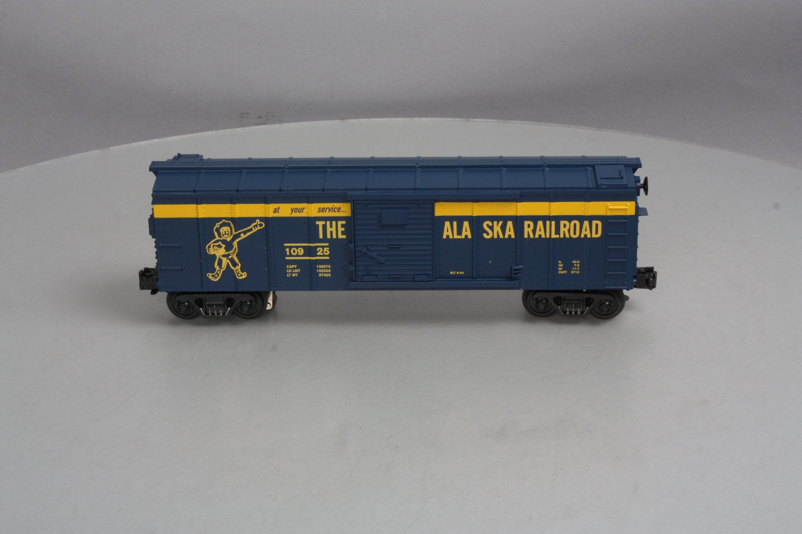 MTH 30-79125 O Gauge Alaska Operating Box Car w/ Signal Man #19025 NIB