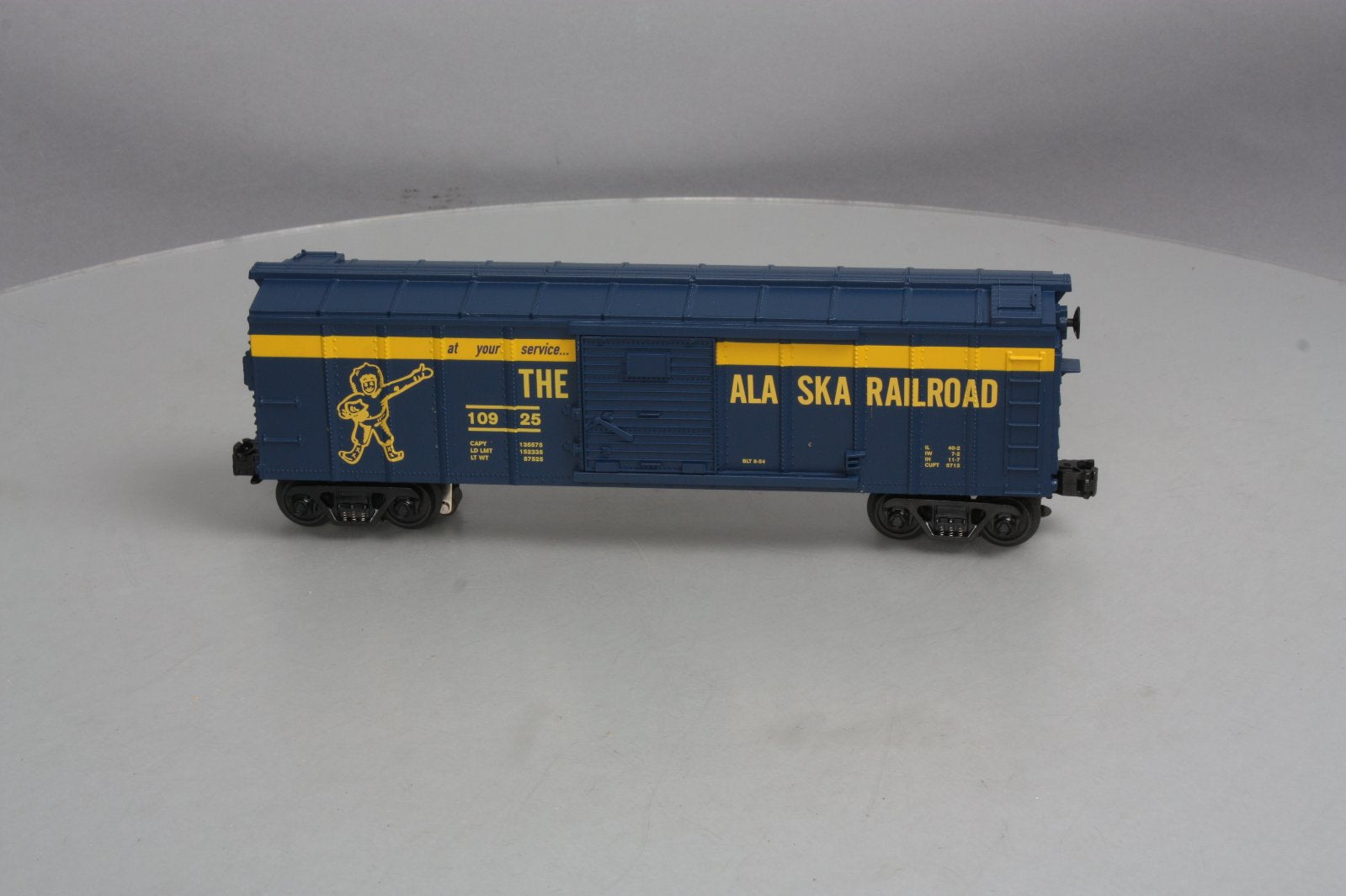 MTH 30-79125 O Gauge Alaska Operating Box Car w/ Signal Man #19025 NIB