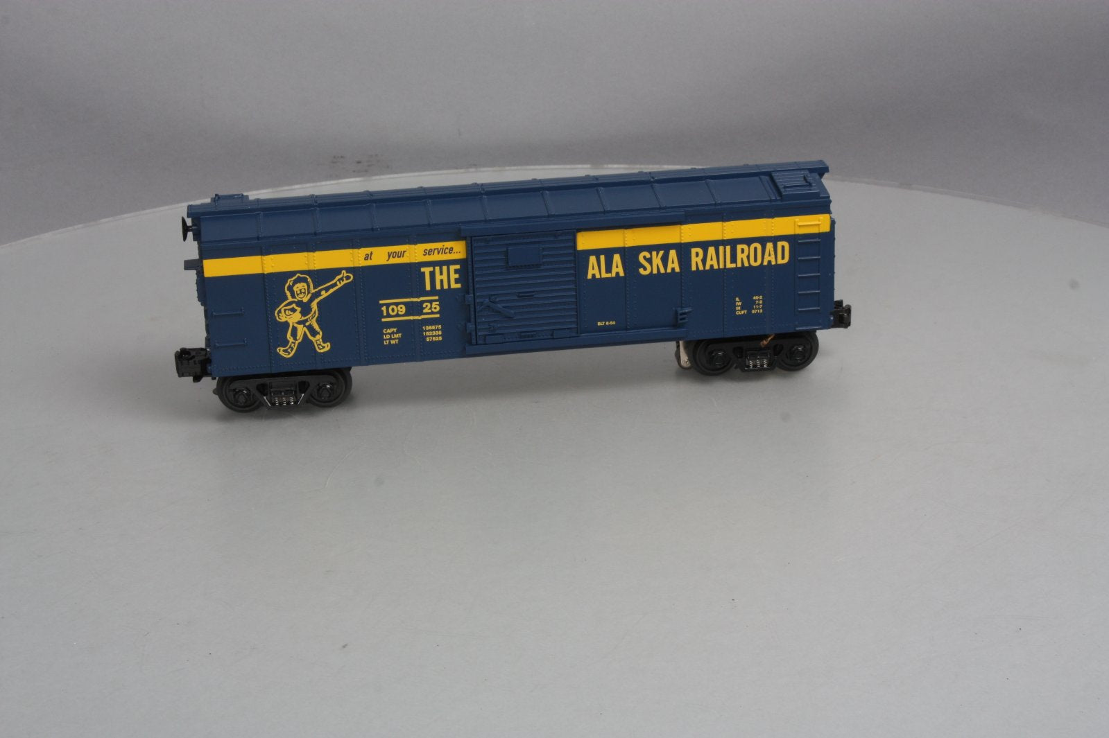 MTH 30-79125 O Gauge Alaska Operating Box Car w/ Signal Man #19025 NIB