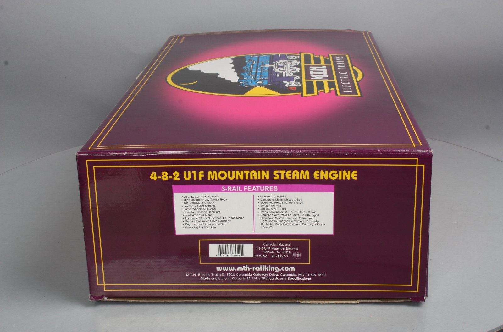 MTH 20-3057-1 Canadian National U1F Steam Locomotive &Tender w/PS2 #6060 LN/Box