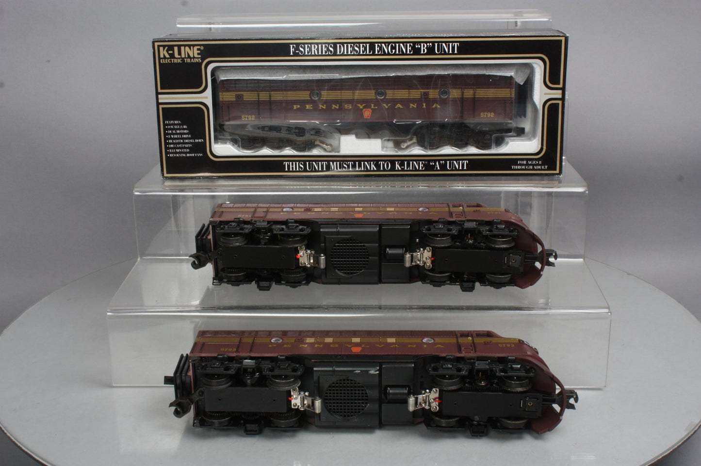 K-Line K25801 O Gauge Pennsylvania F7 ABA Diesel Set #5791/5792/5793 LN/Box