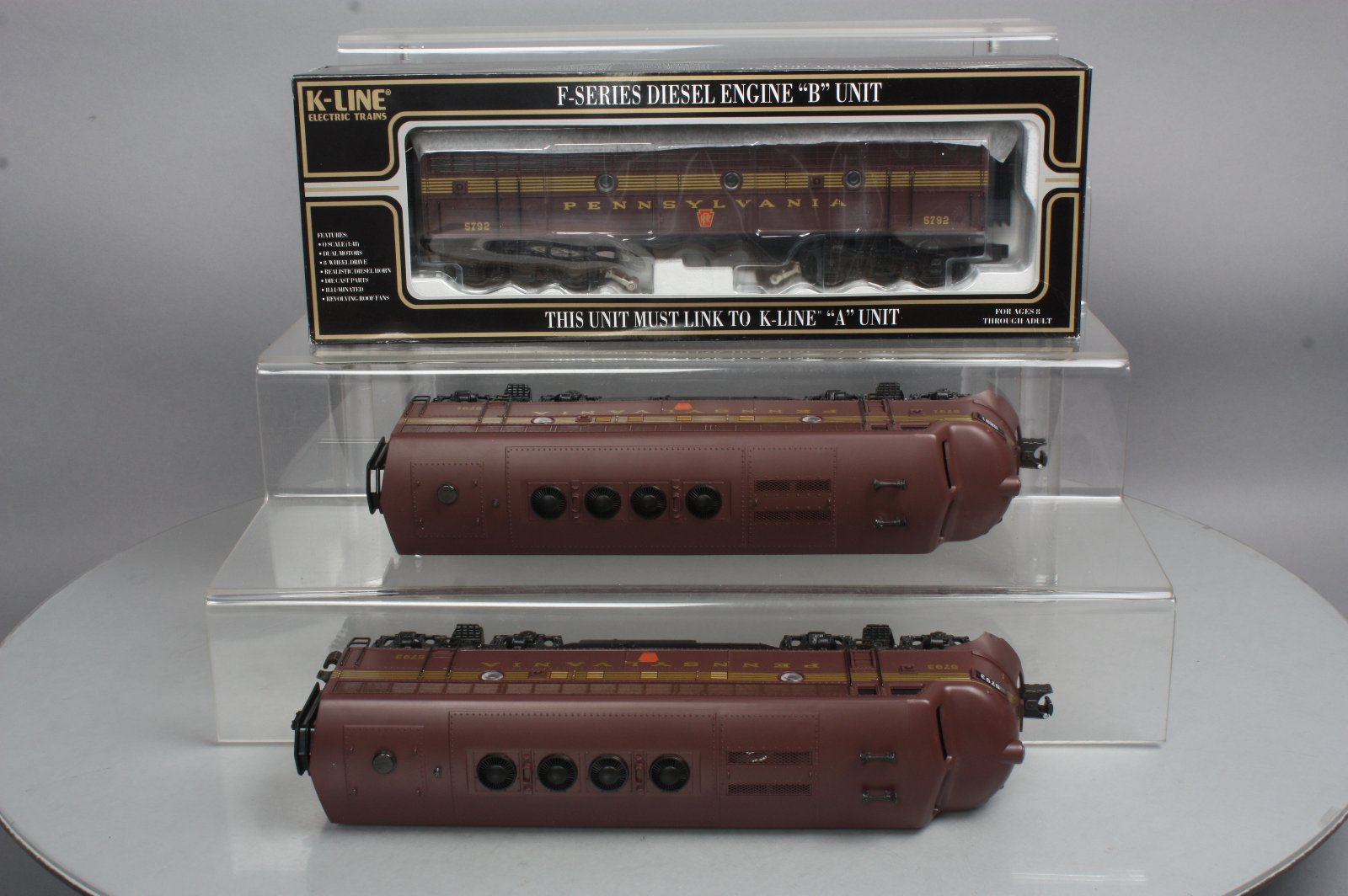 K-Line K25801 O Gauge Pennsylvania F7 ABA Diesel Set #5791/5792/5793 LN/Box