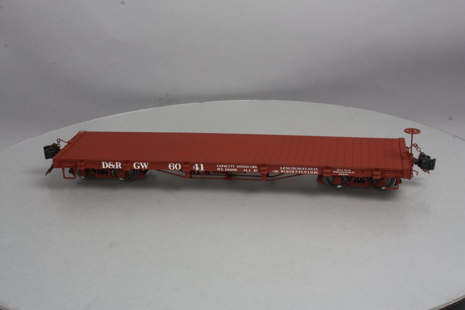 AMS AM31-342 Narrow Gauge 1:20.3 Scale D&RGW Flatcar - Metal Wheels LN/Box